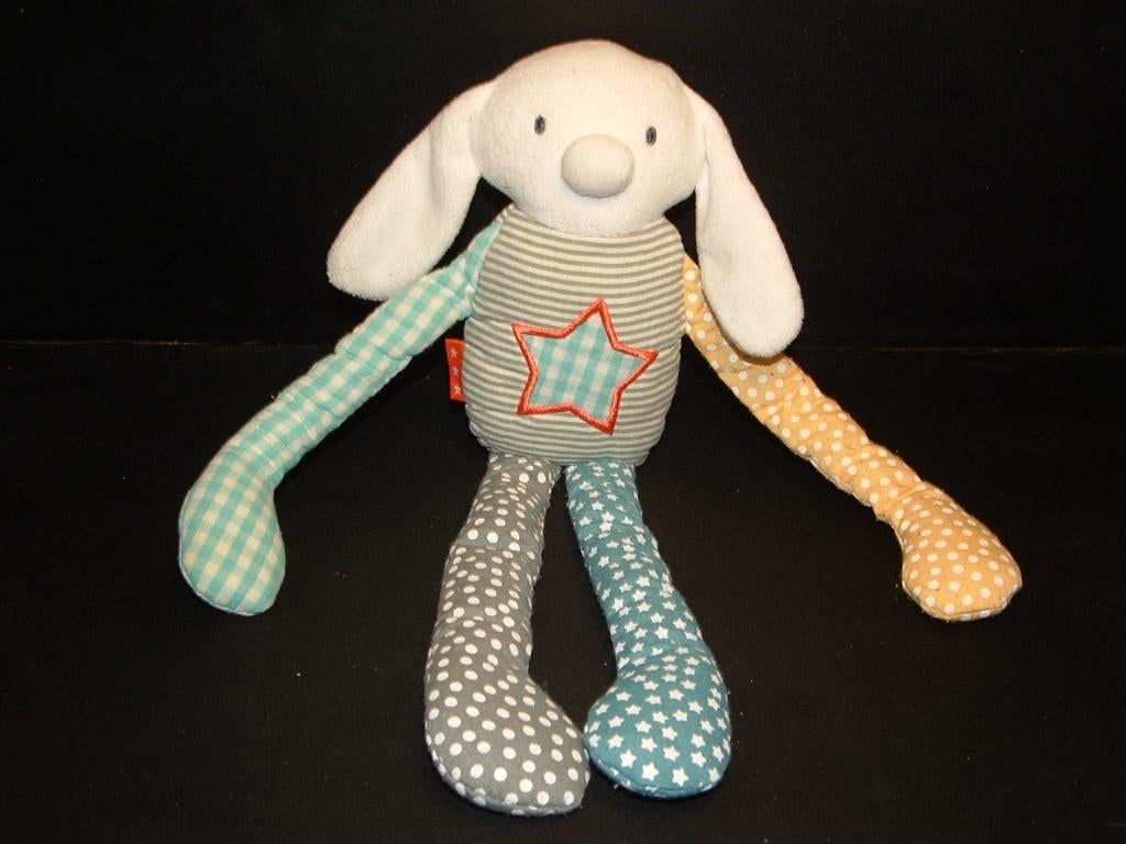 HEMA KONIJN VELOURS WIT HOOFD WIT KATOENEN LIJFJE MET, Ophalen of Verzenden, Nieuw, Overige typen