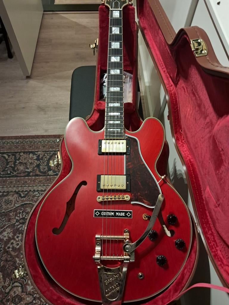 Epiphone es 355 1959 Inspired by Gibson custom, Ophalen, Zo goed als nieuw, Hollow body, Epiphone