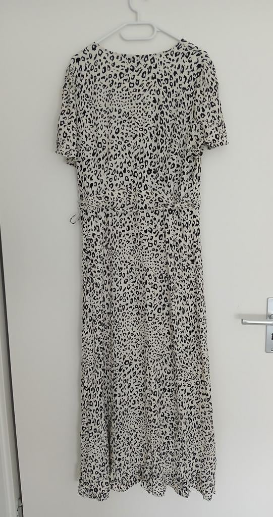 Miljuschka wikkeljurk XXL 44 l.beige/zwart, Zwart, Maat 46/48 (XL) of groter, Miljuschka by Wehkamp, Ophalen of Verzenden