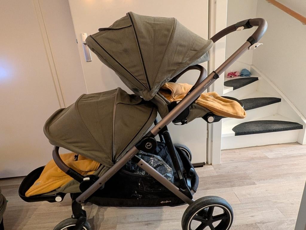 Cybex Gazelle S ( helemaal compleet/tweeling), Zo goed als nieuw, Combiwagen, Verstelbare duwstang, Ophalen