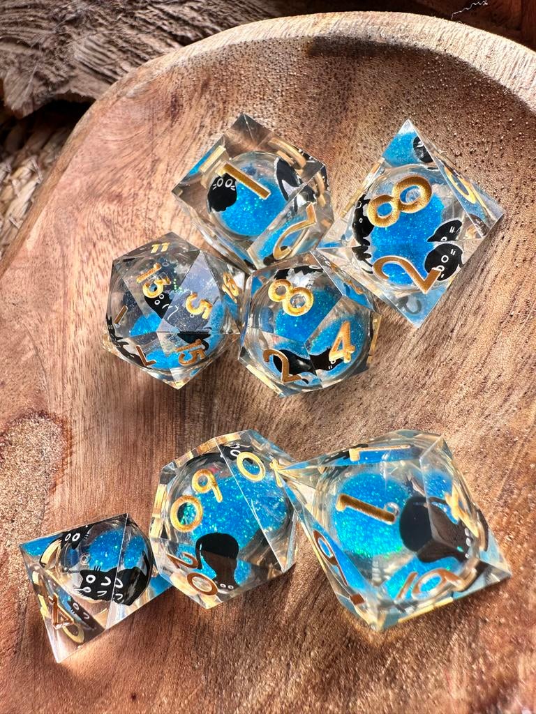 D&D Dice / Cats / Kat / Liquid / DND Dice, Hobby en Vrije tijd, Gezelschapsspellen | Overige, Nieuw, Ophalen of Verzenden