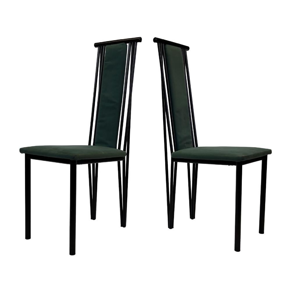 Vintage eetkamerstoel modern design 80's set van vier, Huis en Inrichting, Stoelen, Gebruikt, Bruin, Vintage, Vintage