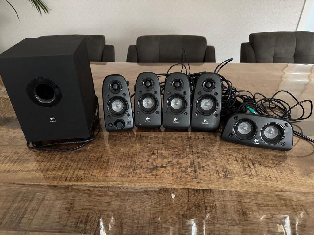 Logitech 5.1 Surround Sound Luidsprekerset, Ophalen of Verzenden, Gebruikt, Audiokanaal 5.1, Logitech