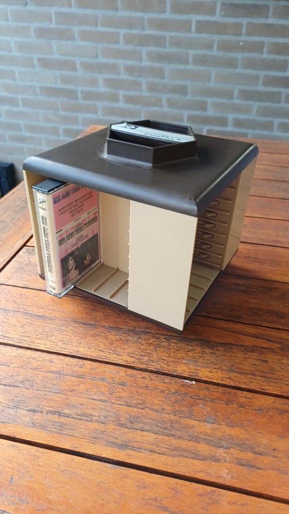 Vintage Girandola  jaren '70 Cassettecarroussel 20 Cassettes, Kunststof, Gebruikt, Minder dan 25 discs, Ophalen of Verzenden