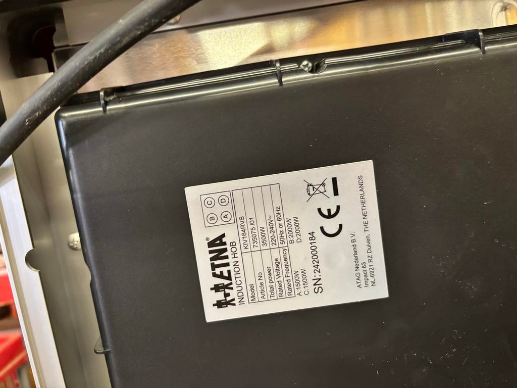 ATNA Inductie Kookplaat KIV164RVS - Zo goed als nieuw, Witgoed en Apparatuur, Kookplaten, Ophalen, 4 kookzones, Zo goed als nieuw