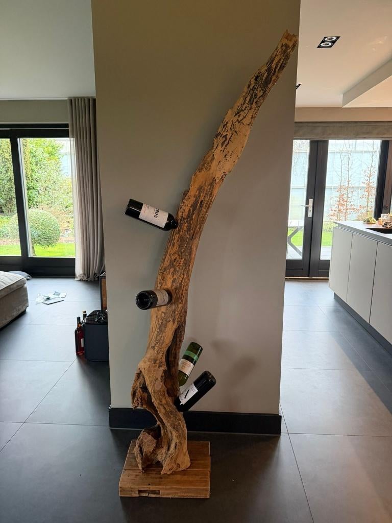 Gave decoratie boom voor 4 wijnflessen, Ophalen, Zo goed als nieuw, Binnen