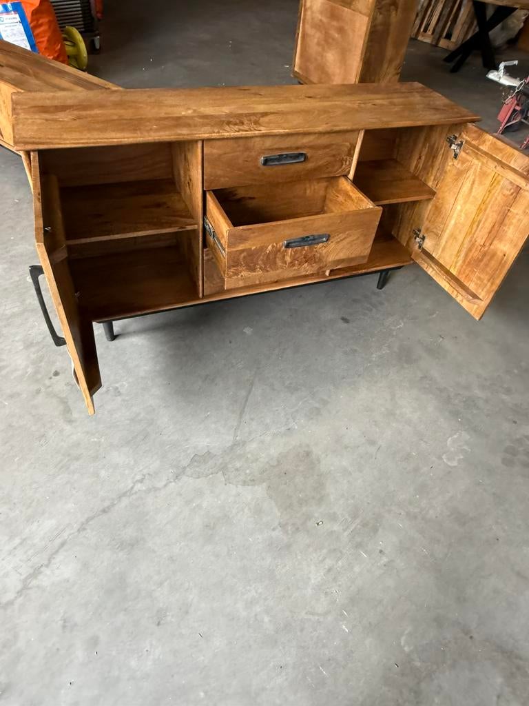 Nieuw mango houten dressoir, Huis en Inrichting, Kasten | Dressoirs, Ophalen, Nieuw, 25 tot 50 cm