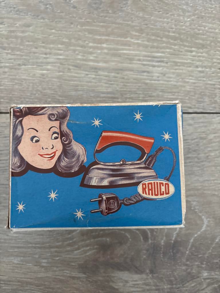 Vintage Rauco Strijkijzer met Snoer in Originele Doos, Ophalen of Verzenden, Zo goed als nieuw, Strijkijzer met snoer