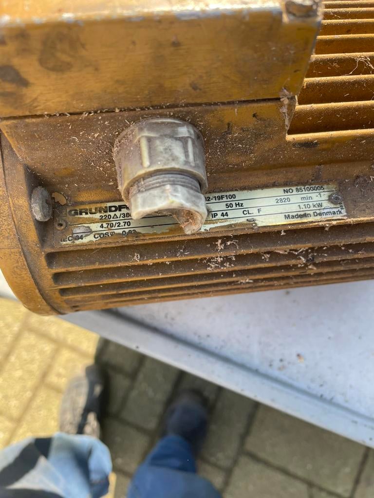 Elektromotor, Doe-het-zelf en Verbouw, Motoren, Gebruikt, Elektromotor, 1400 tot 1800 rpm, Ophalen