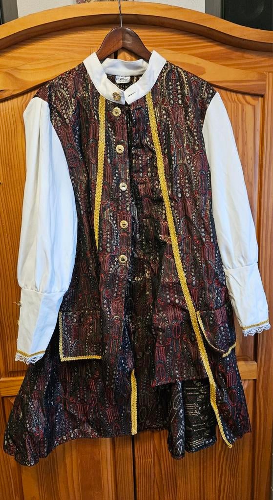 Carnavalspak heren lakei jas maat xl, Ophalen, Zo goed als nieuw, Maat 56/58 (XL)