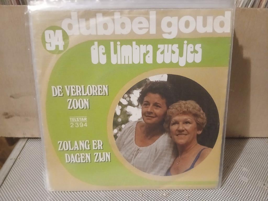 DE LIMBRA ZUSJES de verloren zoon DUBBEL GOUD 94 TELSTAR, Ophalen of Verzenden, Zo goed als nieuw, Overige formaten, Levenslied of Smartlap