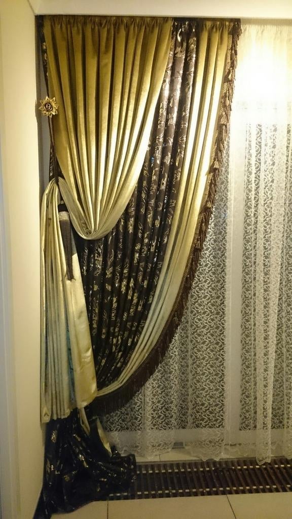 Prachtige designgordijn voor slecht prijs €100, Ophalen, Zo goed als nieuw, 200 cm of meer, 200 cm of meer