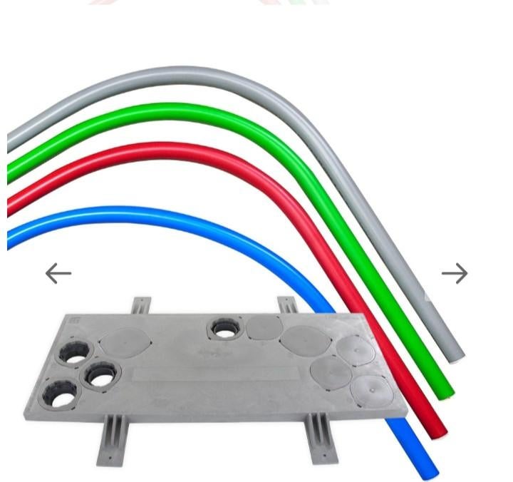Mantelbuis Doorvoeren met Meterkastplaat, Doe-het-zelf en Verbouw, Buizen en Afvoer, Nieuw, Bochten, Pvc, 2 tot 4 meter, 20 tot 40 mm