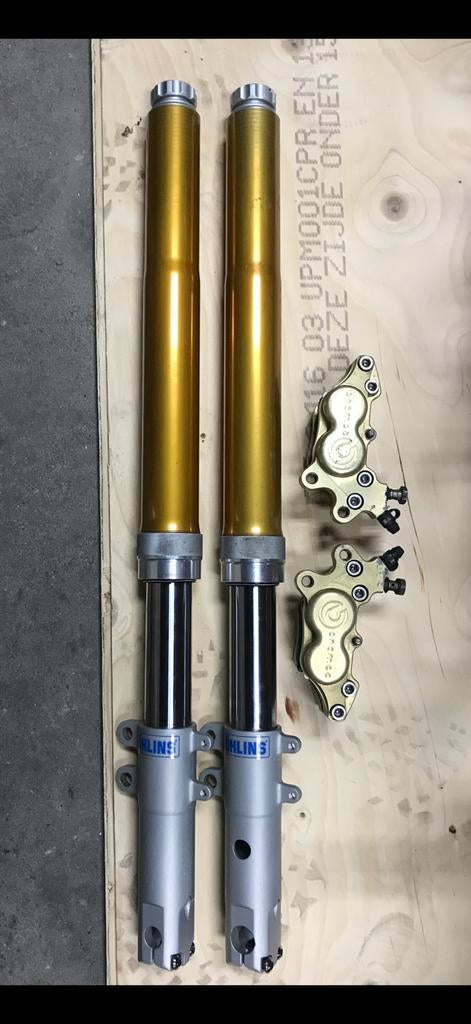 Ohlins voorvork wsbk/sp 851/888 brembo cnc, Ophalen, Gebruikt