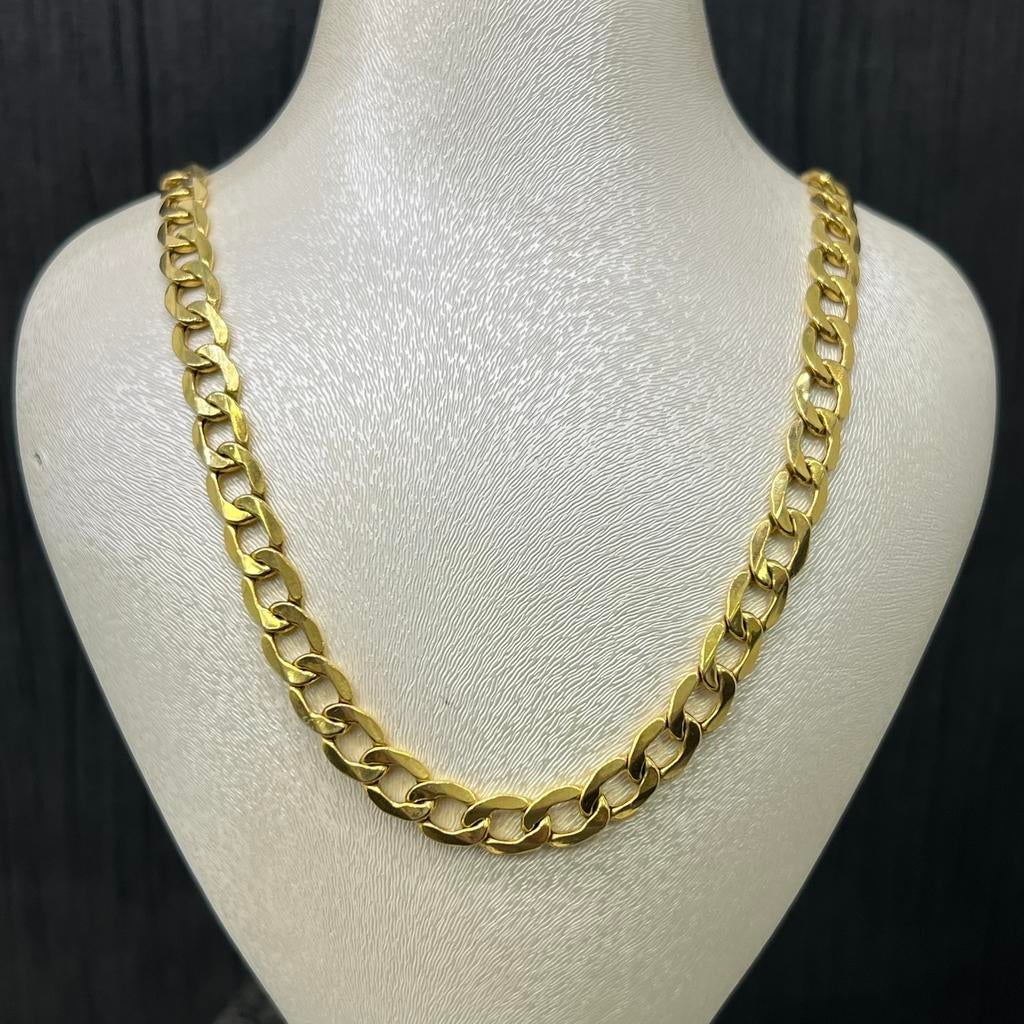 14k gouden Cuban ketting prachtig schakel, Ophalen of Verzenden, Zo goed als nieuw, Goud