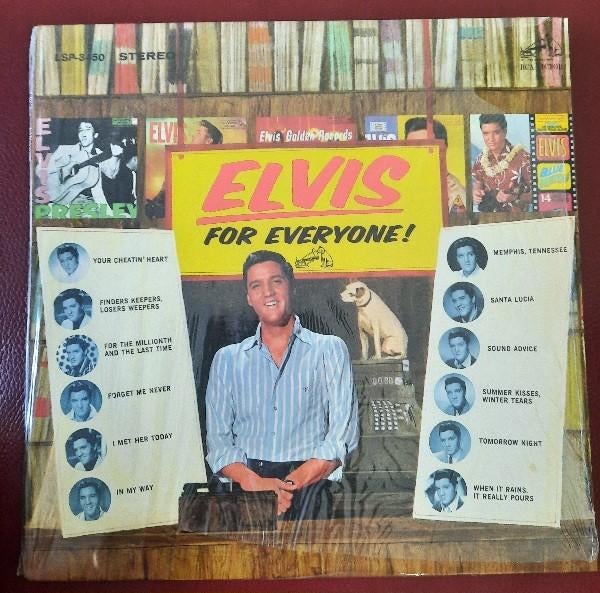 Elvis Presley, Elvis for everyone oranje label usa rare, Ophalen of Verzenden, 1960 tot 1980, Zo goed als nieuw, Overige formaten