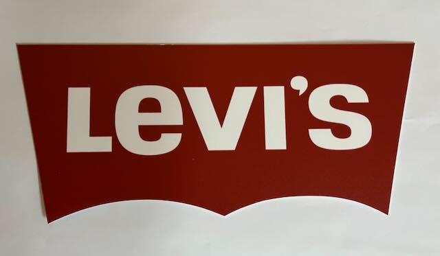 Levis   - reclamebord  winkel Bordje, Verzamelen, Ophalen of Verzenden, Zo goed als nieuw, Reclamebord