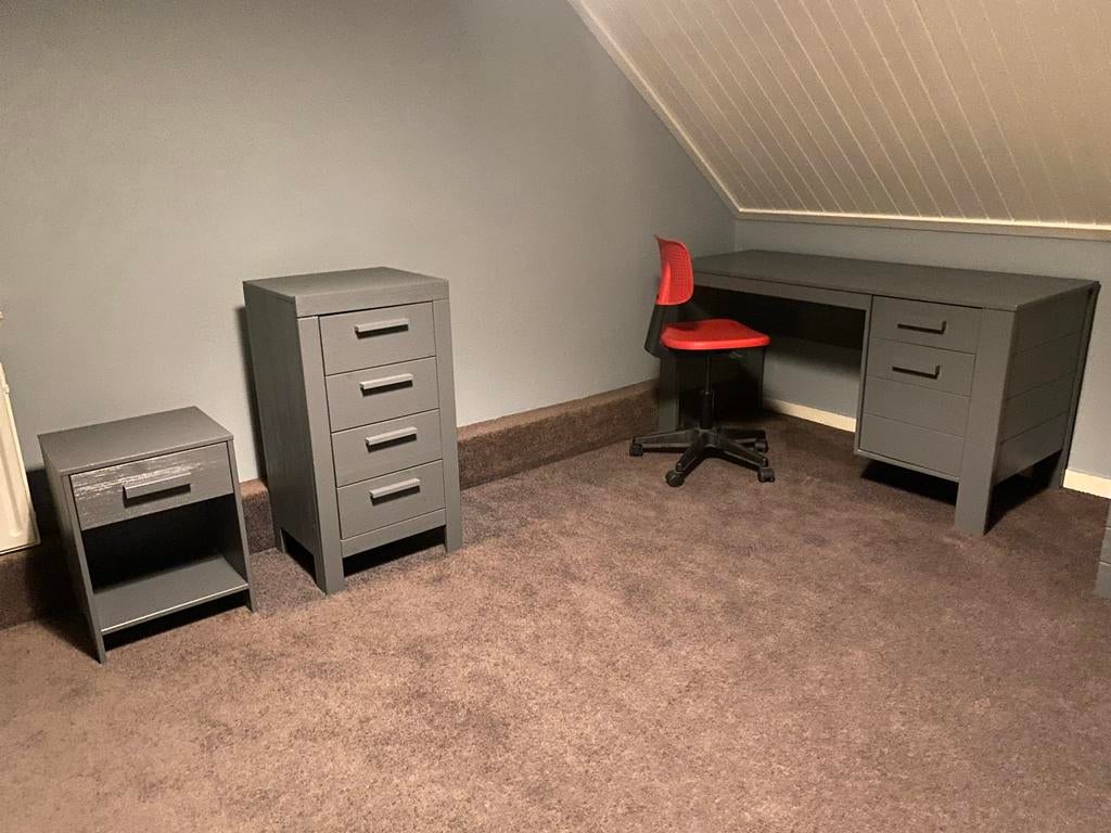 Complete 1-persoons slaapkamer met bureau en kast, Huis en Inrichting, Complete inboedels, Ophalen