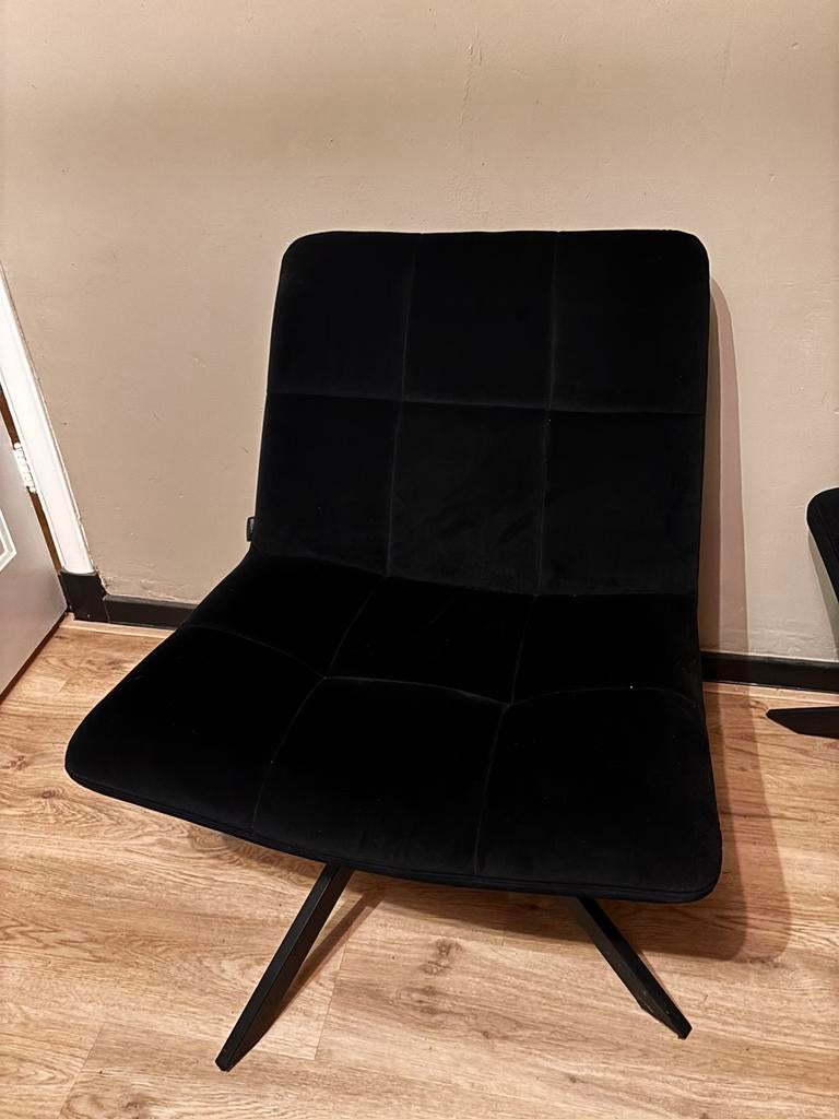 2x Velvet fauteuil Bronx71, Ophalen, Twee, Zwart, Zo goed als nieuw