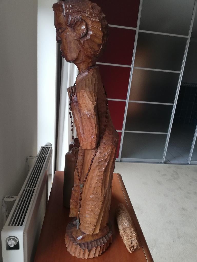 Religieus houtsnijwerk pater, Antiek en Kunst, Ophalen