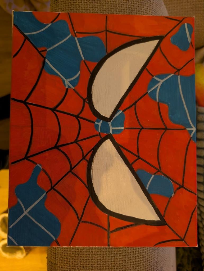 Spiderman Tekening op Canvas, Ophalen of Verzenden