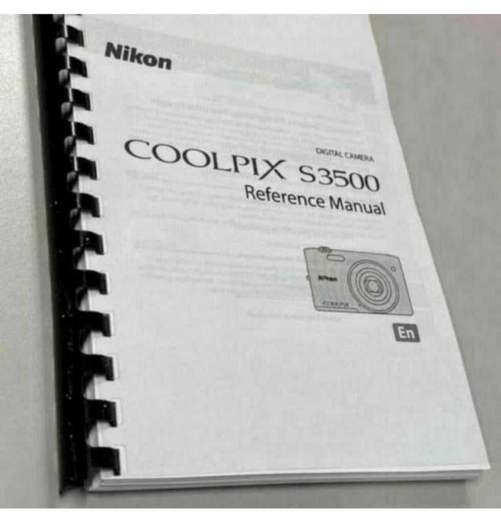 NIKON COOLPIX S3500 Camera uitgebreide handleiding - geprint, Ophalen of Verzenden, H, H, H