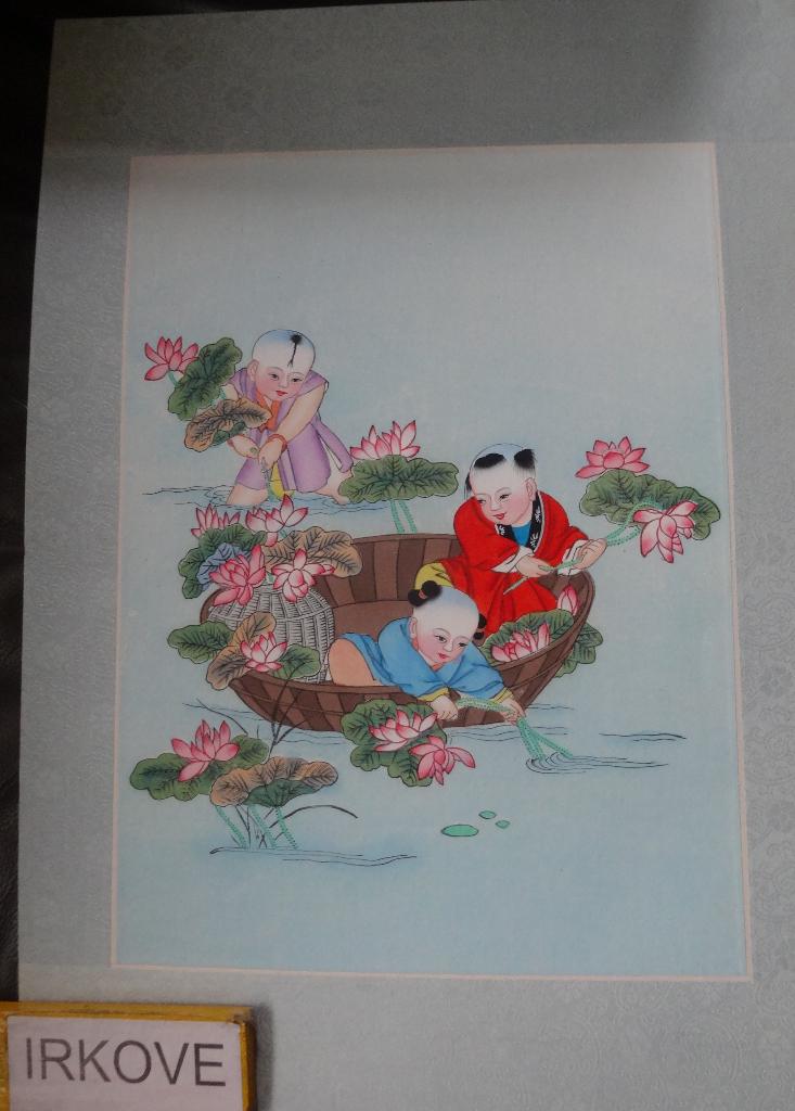 AQUAREL LOTUS VERZAMELEN * ZOTJES * Chinees *, Antiek en Kunst, Kunst | Niet-Westerse kunst, Verzenden