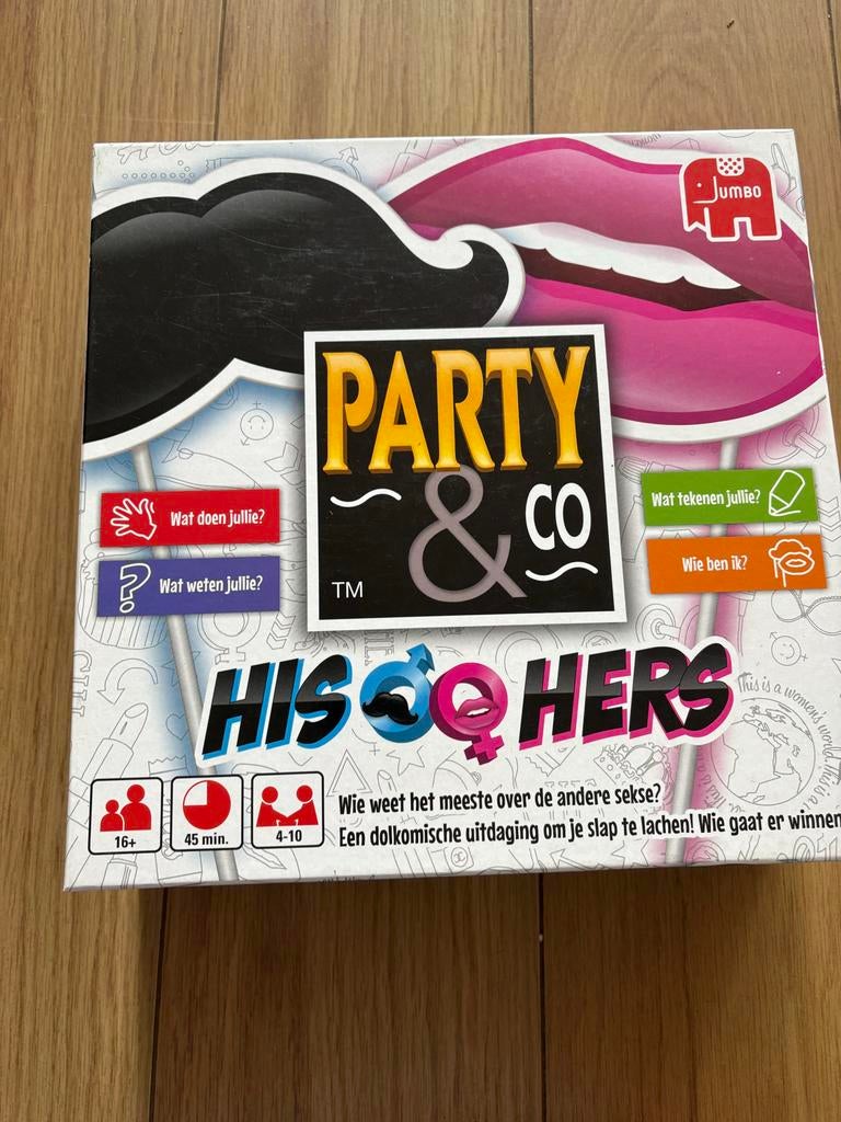 Party & Co His & Hers Bordspel - Jumbo, Hobby en Vrije tijd, Gezelschapsspellen | Bordspellen, Vijf spelers of meer, Ophalen of Verzenden