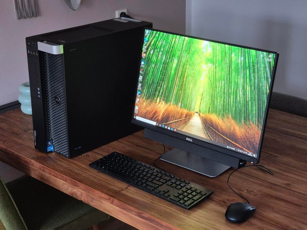 Dell workstation + AMD firepro W5100 + Dell 24" monitor, Ophalen, Gebruikt, 64 GB of meer