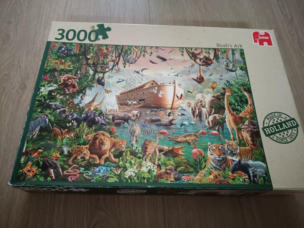 Jumbo puzzel 3000 stukjes ark van Noah, Ophalen of Verzenden, Meer dan 1500 stukjes, Zo goed als nieuw, Legpuzzel