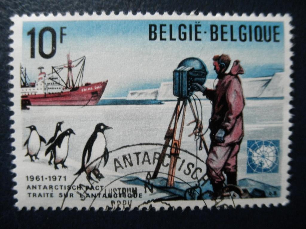 Postzegels België 1971Antarctica vogels pinguins - cw € 0,50, Ophalen of Verzenden, Gestempeld