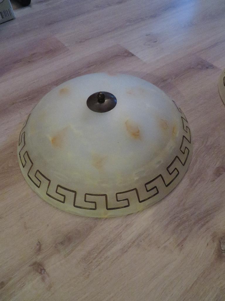 plafondlampen, Ophalen, Zo goed als nieuw, Glas, Grieks randmotief