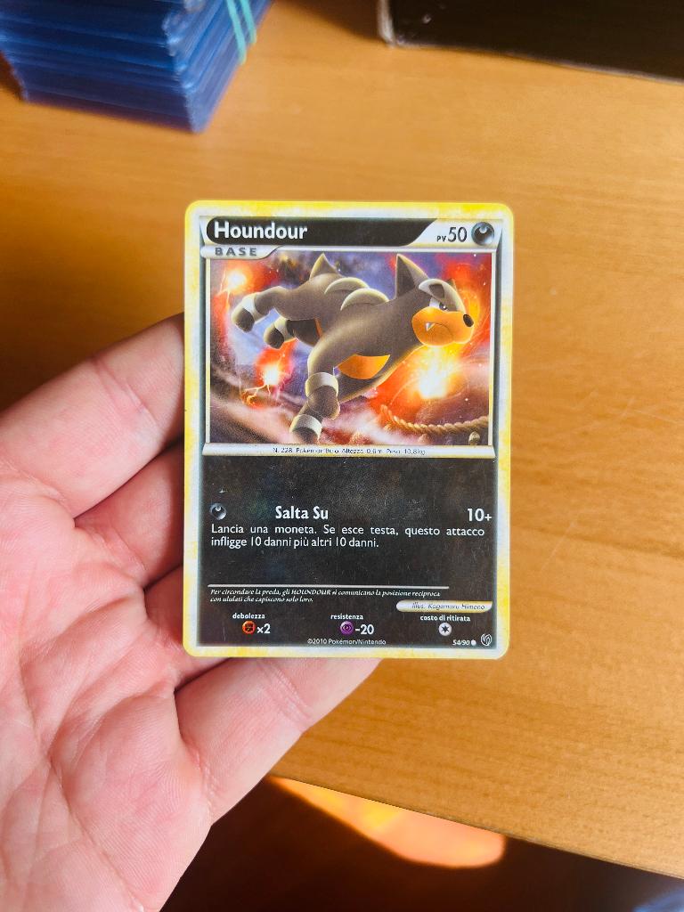 Houndour 54/90 Undaunted HGSS Pokemon, Verzenden, Zo goed als nieuw, Losse kaart, Foil