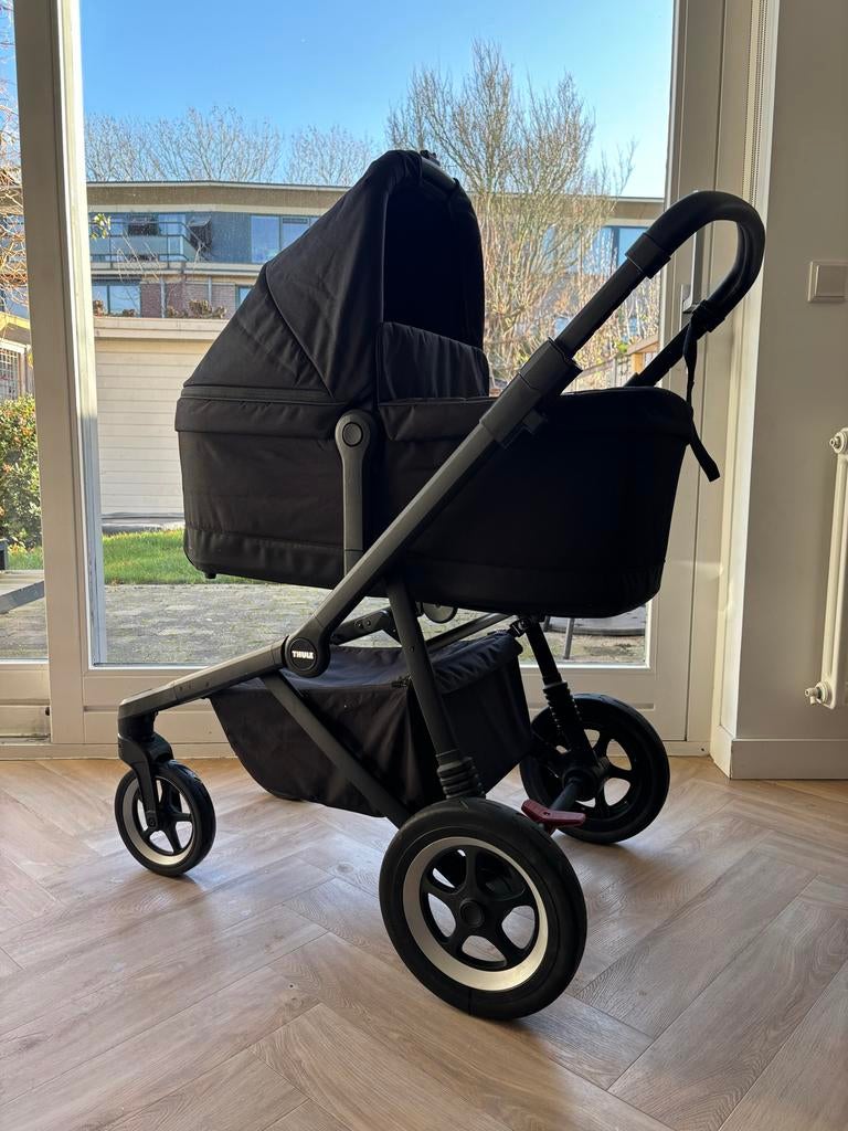 Thule Sleek kinderwagen - complete set! Optie tot duowagen, Gebruikt, Duowagen, Ophalen, Kinderwagen