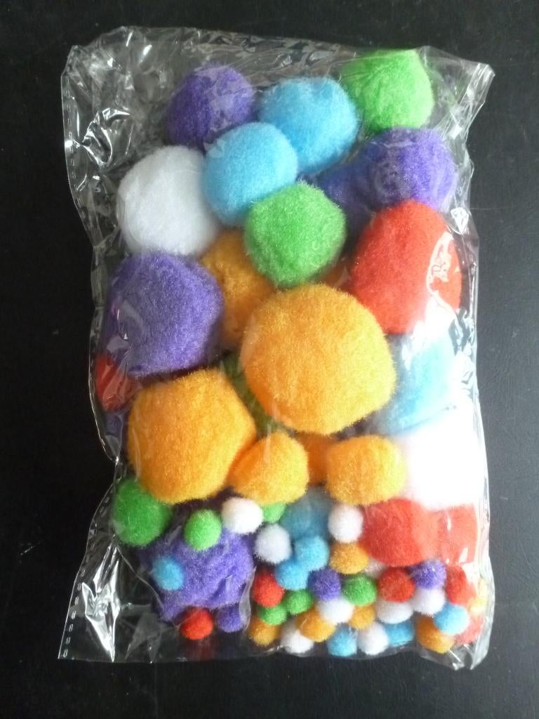 Pom Pom (pompom) stoffen balletjes. Hobby, Verzenden, Nieuw