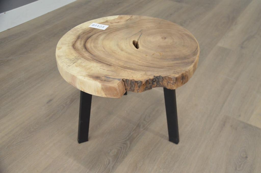 Ronde suar salontafel – 50 cm -BT123, Ophalen of Verzenden, Nieuw, Rond, Overige houtsoorten