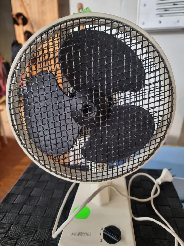 Vintage ventilator, Jackson. WD-18., Ophalen of Verzenden, Tafelventilator