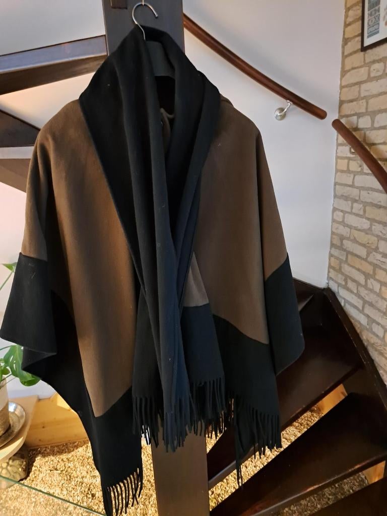 wollen damo damesponcho, Kleding | Dames, Damo donna, Bruin, Maat 42/44 (L), Ophalen of Verzenden