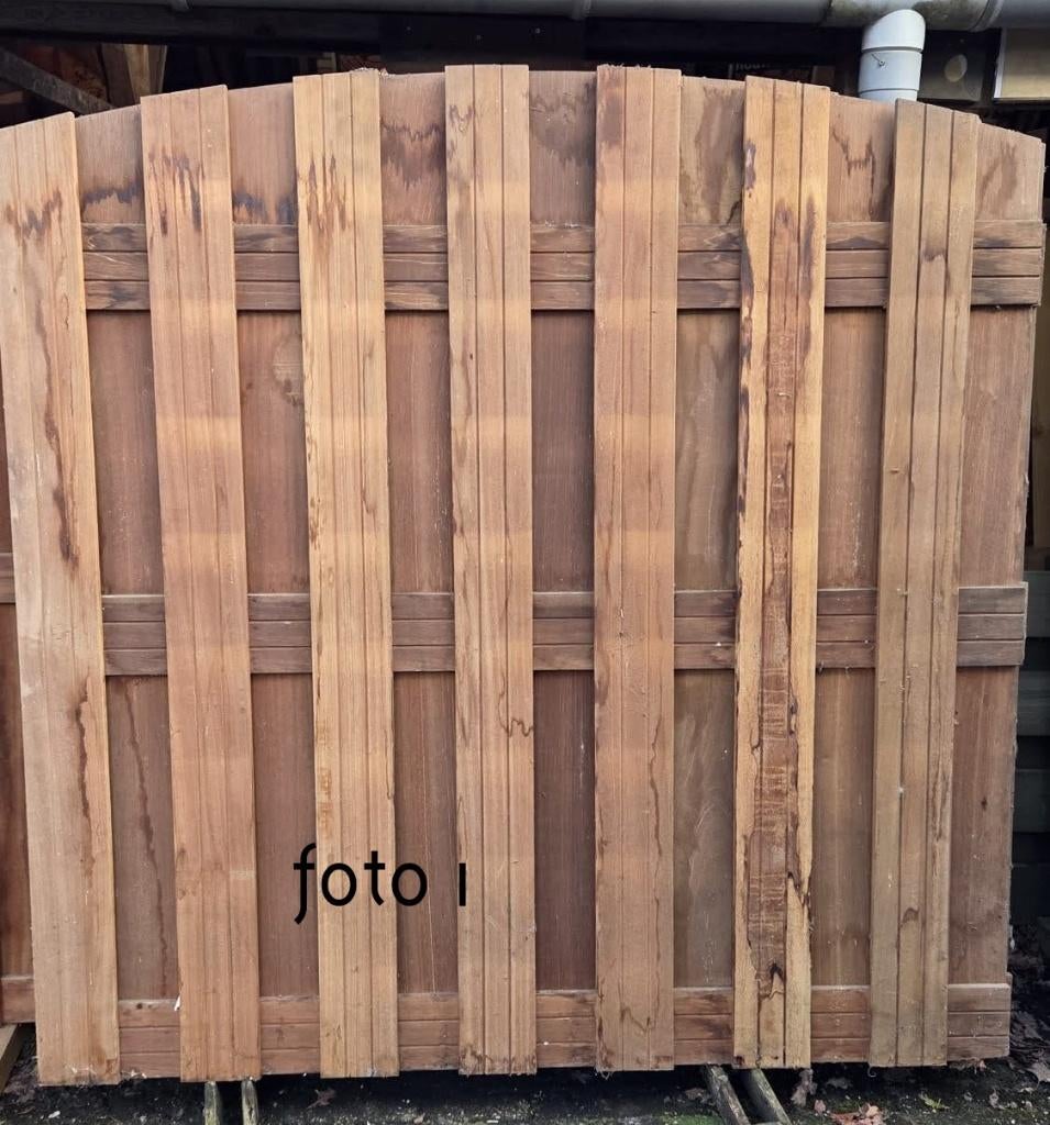 Hardhouten schermen en deuren en trellis + terrasscherm, Tuin en Terras, Schuttingen, Ophalen, 1 tot 2 meter, Minder dan 3 meter