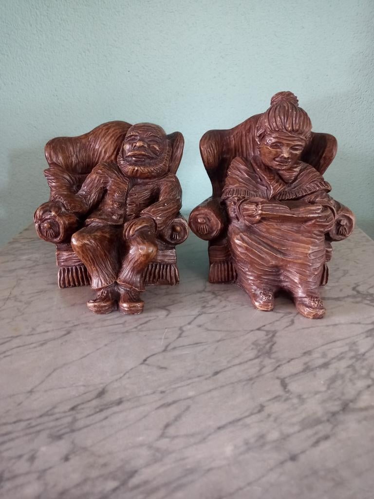 Set van twee beelden Abraham en Sarah genummerd, Ophalen of Verzenden, Zo goed als nieuw, Mens