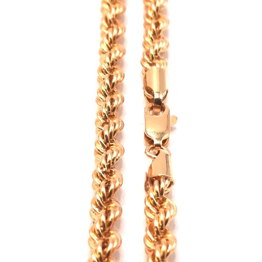 Gouden rope ketting 14kt, Www.bredajuwelier.nl, Nieuw, Ophalen of Verzenden, Www.bredajuwelier.nl