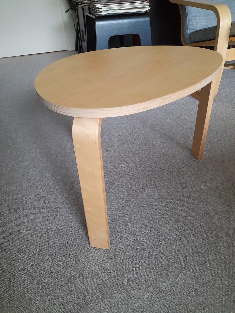 Tafeltje plywood hout Svalsta Ikea (2X) - zgan, Ophalen, Minder dan 50 cm, 50 tot 100 cm, Zo goed als nieuw