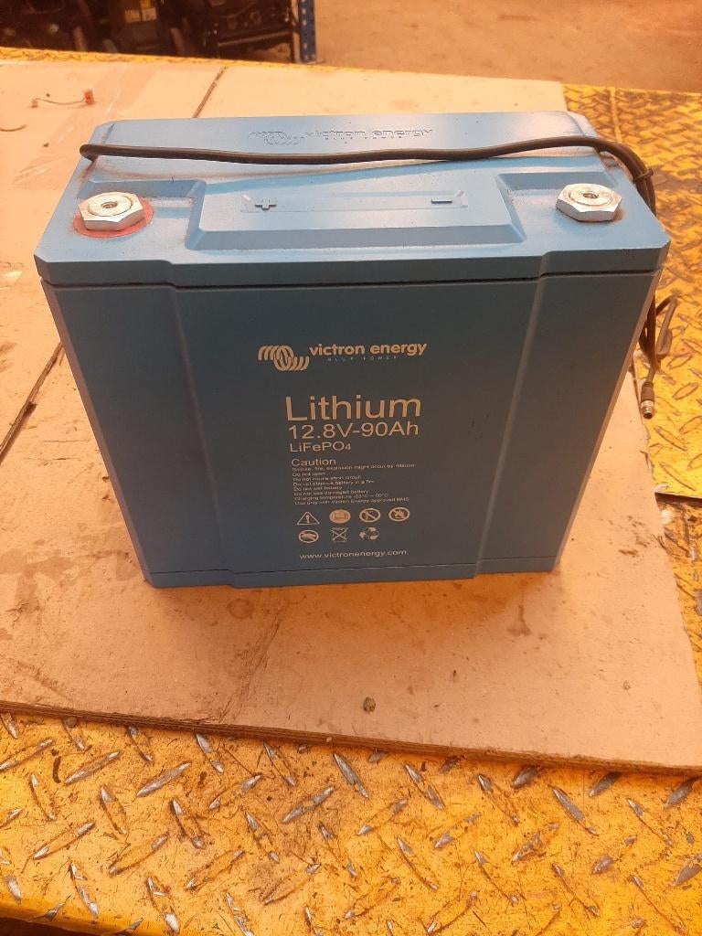 Victron LiFePO4 12.8V-90Ah Batterij Accu, Ophalen, Gebruikt, Oplaadbaar