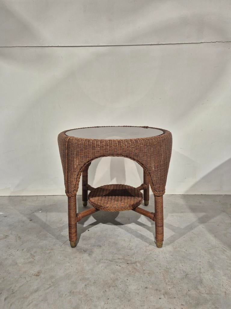 Lloyd loom celine royal brown bijzettafel, Ophalen of Verzenden