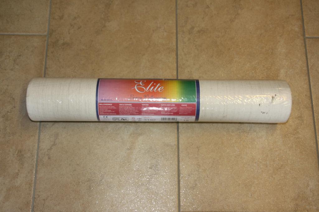 Behangrol Vinyl behang Elite. Afwasbaar. Nieuw in folie., Ophalen of Verzenden, Minder dan 10 m², Wit