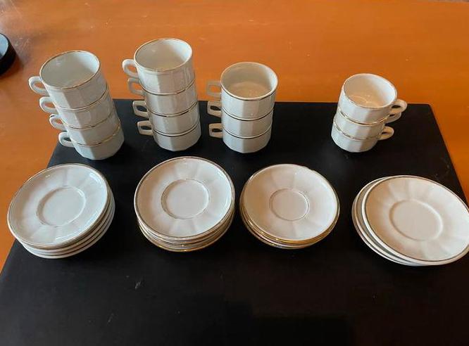 Franse Bistro Kop en Schotels - 13 stuks, Ophalen of Verzenden