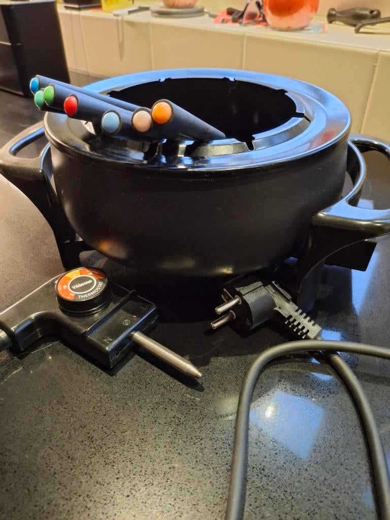 Nieuw FONDUEPAN compleet, Witgoed en Apparatuur, Gourmetstellen, Ophalen, Nieuw, 4 t/m 7 personen