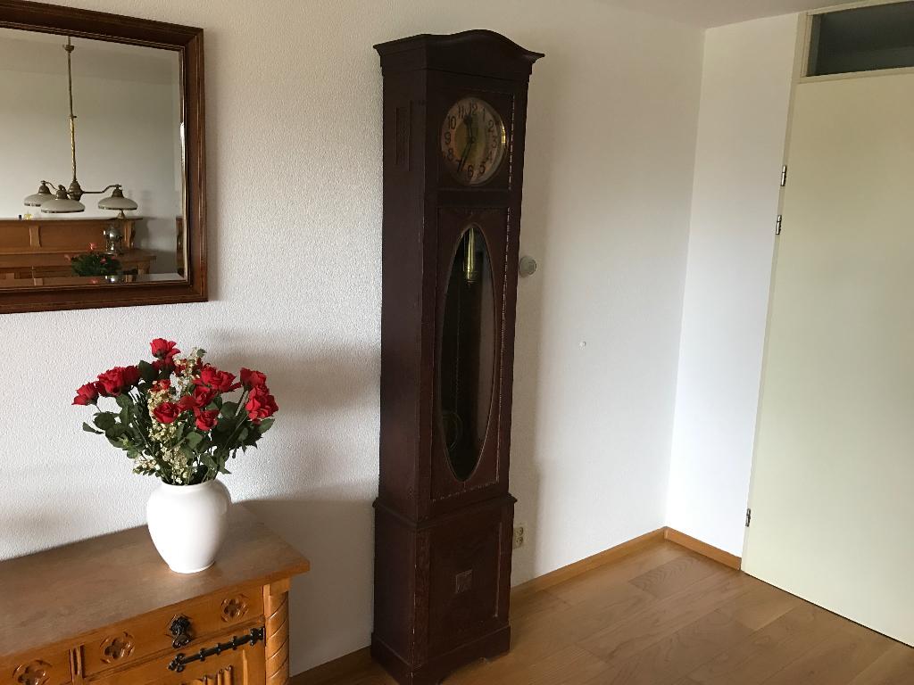 Prachtige Antieke Duitse staande klok, Ophalen