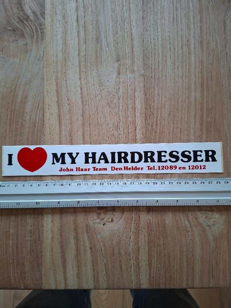 Sticker hairdresser, Ophalen of Verzenden, Zo goed als nieuw
