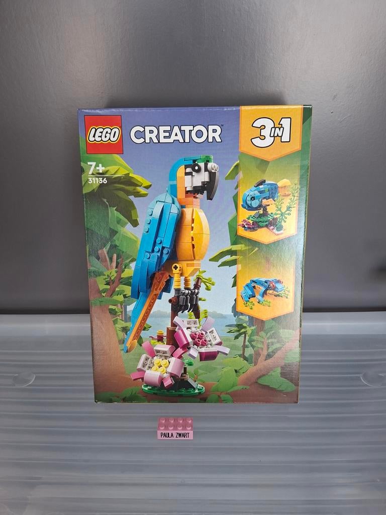 Nieuw LEGO Creator 31136 Exotische Papegaai 3-in-1 set, Lego, Nieuw, Ophalen of Verzenden, Ongeopend/sealed